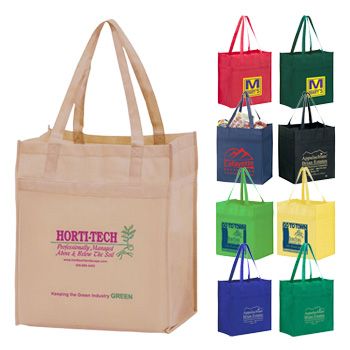 Imprinted Y2K Heavy Duty Grocery Bags | APlasticBag.com