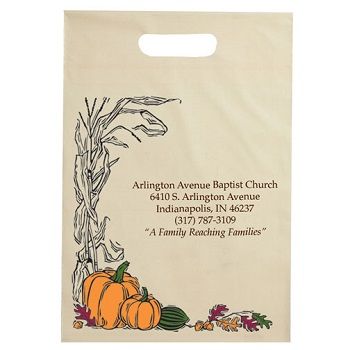 Halloween Bags w/Pumpkins and Leaves - 12 X 15 + 3