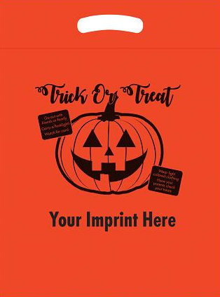 Trick Or Treat and Pumpkin Head Bags - 12 X 15 + 3