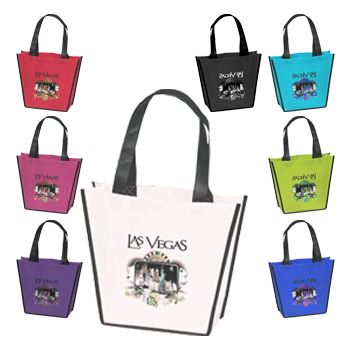 Imprinted Carnival Tote - 12 X 8 X 10 X 4