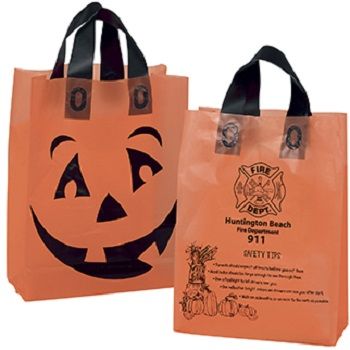 Orange Frosted Pumpkin Shopper - 10 X 5 X 13