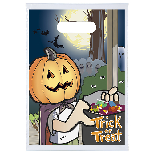 Pumpkin Head Plasic Bag - thumbnail view 