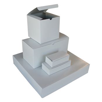 White Gloss Tuckit Gift Boxes - 5 X 5 X 3