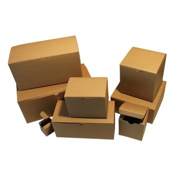 100% Recycled Kraft Tuckit Gift Boxes - 6.5 X 6.5 X 1.62