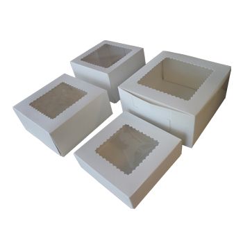 Windowed Cupcake Boxes - 7 X 7 X 4