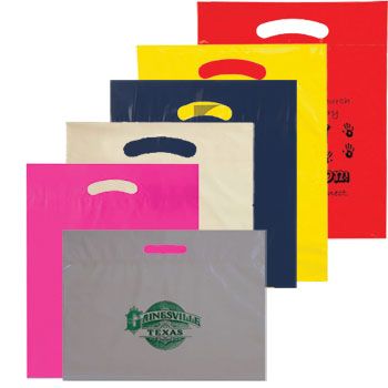 Imprinted Die Cut Handle Bags and Die Cut Handle Bags APlasticBag