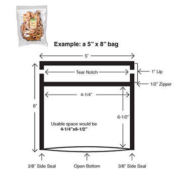 Reclosable Vacuum Bags, 3 MIL Plain - 8 x 12