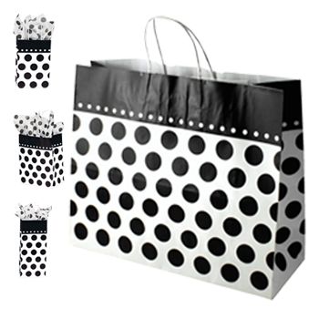 Domino Dots Paper Shopping Bags - 8 X 4.75 X 10.5