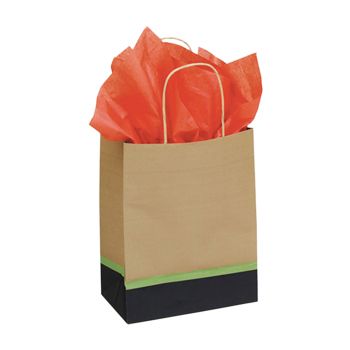 Modern Kraft Paper Shopping Bags - 8 X 4.75 X 10.5