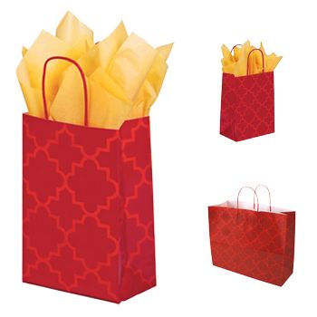 Moroccan Tile Paper Shopping Bags - thumbnail view 