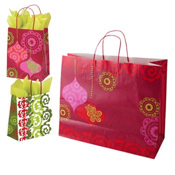 Mod Ornaments Paper Shopping Bags - 8 X 4.75 X 10.5