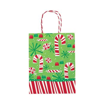 Contempo Canes Paper Shopping Bags - 8 X 4.75 X 10.5