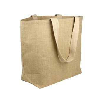 Jute Beach Bag W/Cotton Lining - 24 x 19 x 6