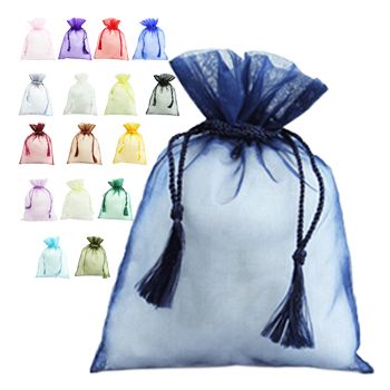 Organza Bag W/Tassle Drawstring - 6 x 10