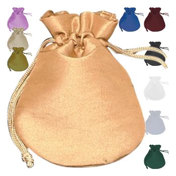 Satin Round Bags - 3 x 4