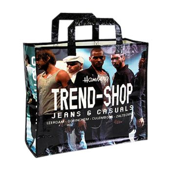 Custom Laminated Woven Bags - 17.5 x 9.5 x 20