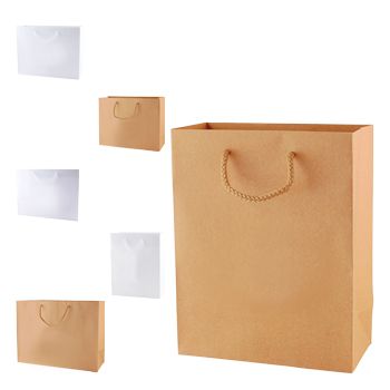 White & Natural Kraft Eurototes - 16 X 6 X 12.