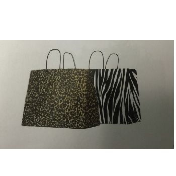 Animal Print Shopping Bags - 16 x 6 x 12