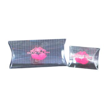 Imprinted Clear Pillow Bags - 4.12 X 3.5 X 0.75