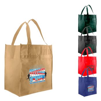 Imprinted Econo Grocery Totes - 12 X 8 X 13