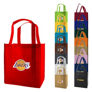 Imprinted Grocery Totes - 13 X 10 X 15