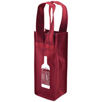 Imprinted 1 Bottle Non-Woven Tote - thumbnail view 