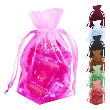 Gusseted Organza Pouches - 6 x 9.5