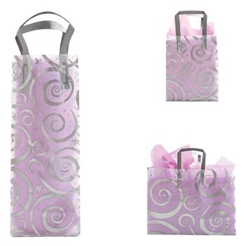 Frosty Silver Swirl Bags - icon view 