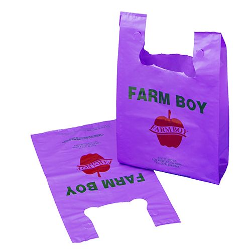 Reusable Custom Printed T-shirt Bags - 14 X 10 X 30