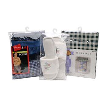 Vinyl Accessory Bags with Hangers - 9 X 11 X 2.5 + 5.5