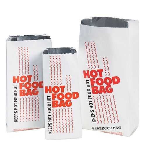 Hot Food Bags - Foil - 5.25 X 3.5 X 11.75
