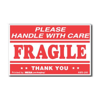 Fragile Labels - 1 1/2 x 4