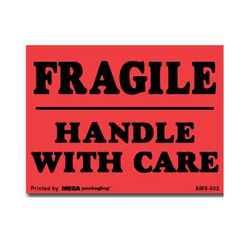 Fragile Labels - 1 1/2 x 4