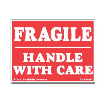 Fragile Labels - 1 1/2 x 4
