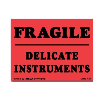 Fragile Labels - 1 1/2 x 4
