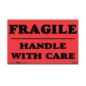 Fragile Labels - 1 1/2 x 4
