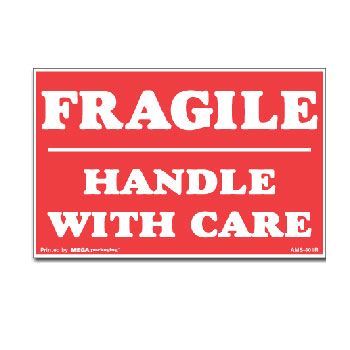 Fragile Labels - 1 1/2 x 4