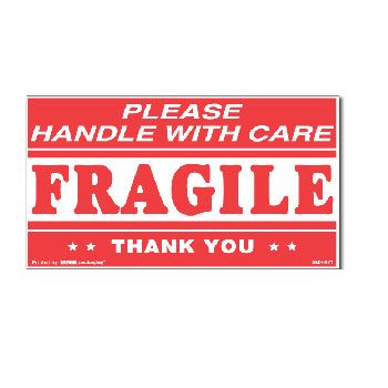 Fragile Labels - 1 1/2 x 4