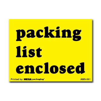 Fluorescent Enclosed Shipping Labels - 3 x 5