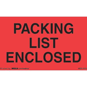 Fluorescent Enclosed Shipping Labels - 2 x 3