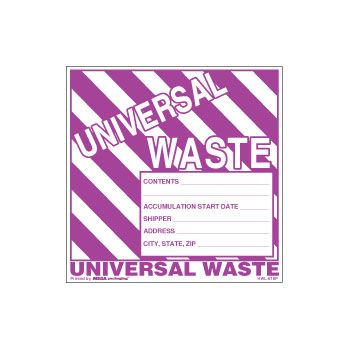 Waste D.O.T. Labels - 6 x 6