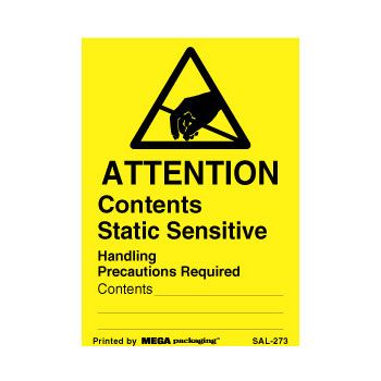 Anti-Static Labels - 3 x 3 1/2