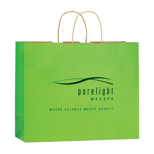 Imprinted Matte Paper Shopping Bags - detailed view 5