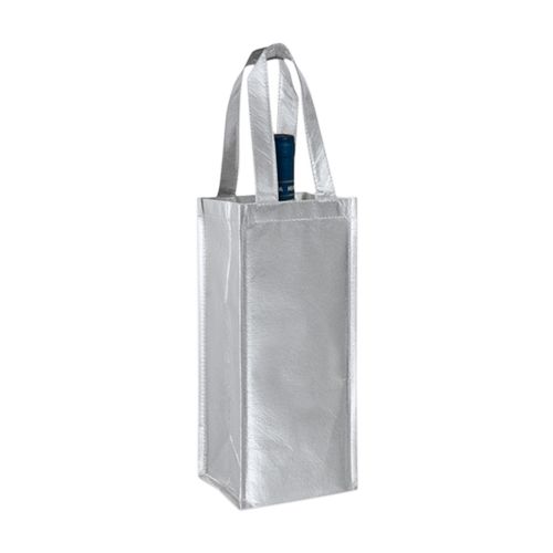 Imprinted Metallic Wine Collection Bags - detailed view 4