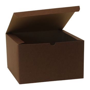 Tinted Kraft Tuckit Gift Boxes - 6 X 6 X 4