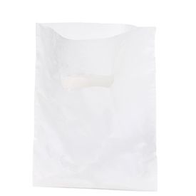 White Die Cut Handle Bags - 12 x 15