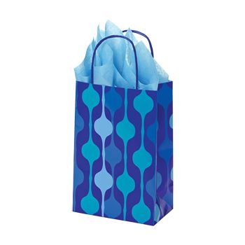 Snowflake Swirl/Waterfall Paper Shop Bag - 5.5 X 3.25 X 8.37