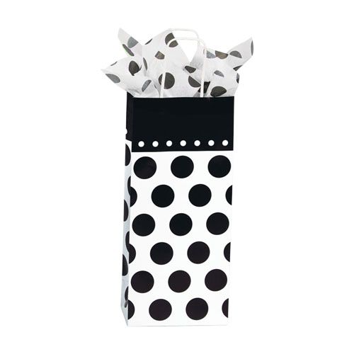Domino Dots Paper Shopping Bags - 8 X 4.75 X 10.5