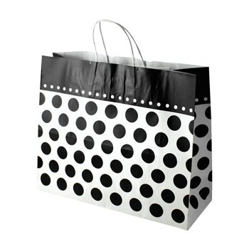 Domino Dots Paper Shopping Bags - 8 X 4.75 X 10.5
