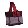 Sheer Tote W/Satin Handle - 3 1/4 x 3 1/4 x 2